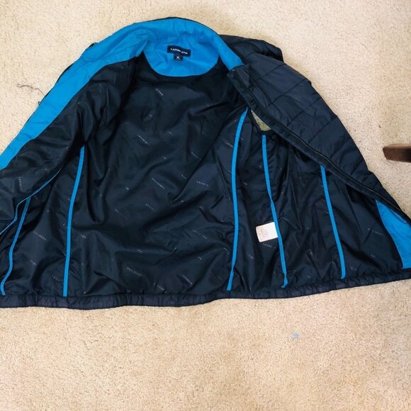 Lands End Womens XL Puffer Vest Black Blue Sleeveless - Picture 6 of 6